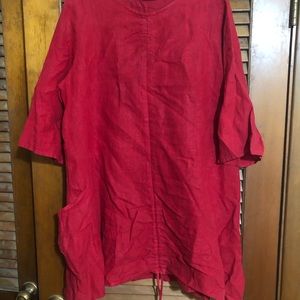 Bryn Walker red tunic/swim suit cover up